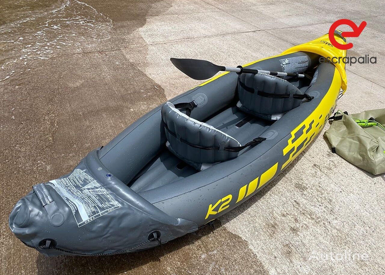 лодка Lote de Kayak hinchable con 2 remos y bomba de aire (Nuevo)