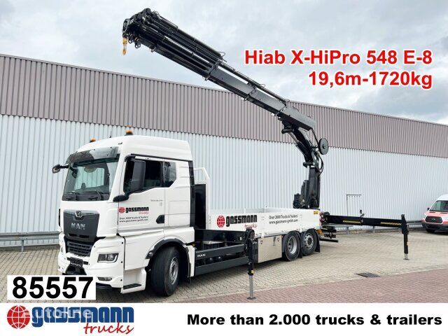 новый бортовой грузовик MAN TGX 26.510 6x2-4 LL, Heckkran Hiab X-HiPro 548