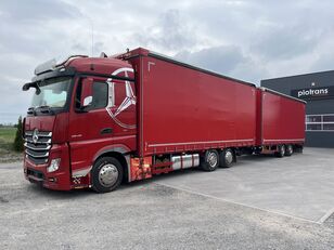 грузовик штора Mercedes-Benz Actros 2545 / Euro 5 / Tandem + przyczepa SVAN + прицеп штора