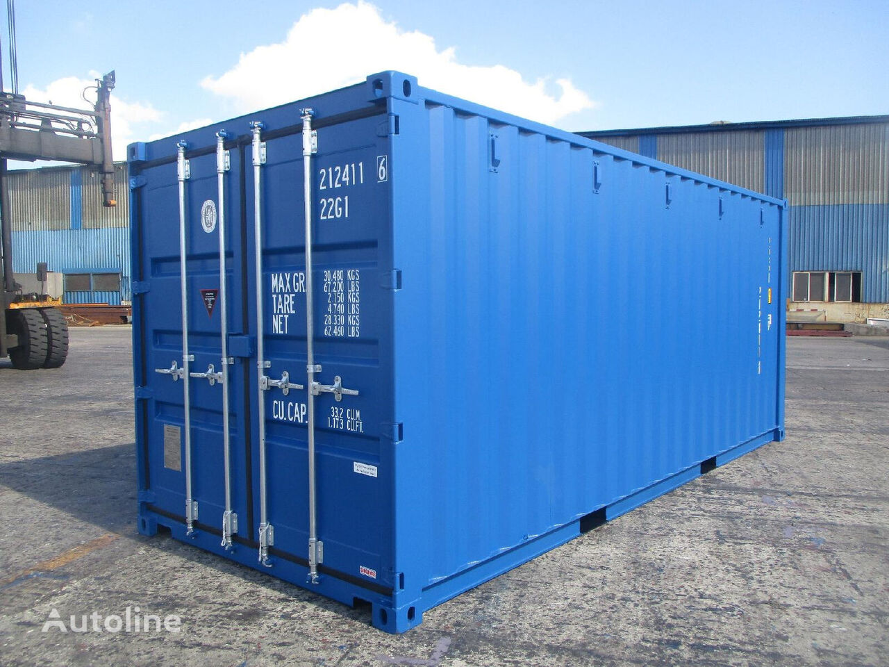 новый контейнер 20 футов 20`DV Seecontainer neuwertig in RAL5010 Enzianblau Standart