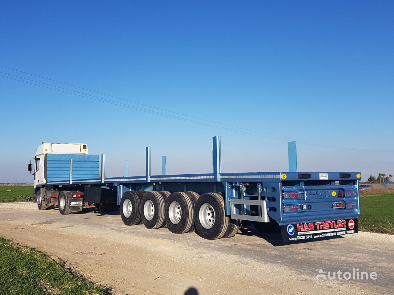 новый полуприцеп контейнеровоз Alamen Flatbed Semi Trailer for sale (from Manufacturer Company)