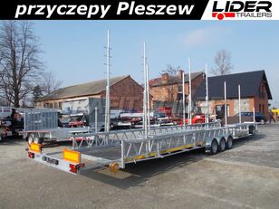 новый прицеп низкорамная платформа LT-028 przyczepa 1000x196x50cm, dłużyca 3 osiowa, maszty, do prz